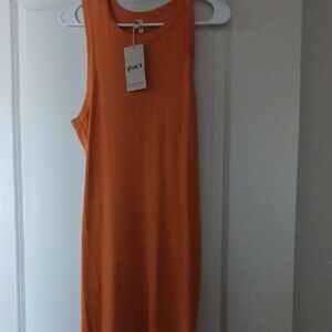 Pact Women's Vibrant Orange Maxi Dress